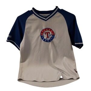 Stiches Kids' Texas Rangers Baseball T-Shirt Blue  Size Youth Large